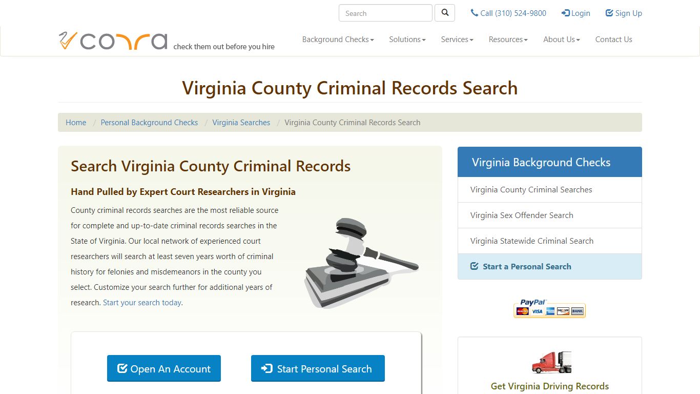 Virginia County Criminal Records Searches | Background Checks